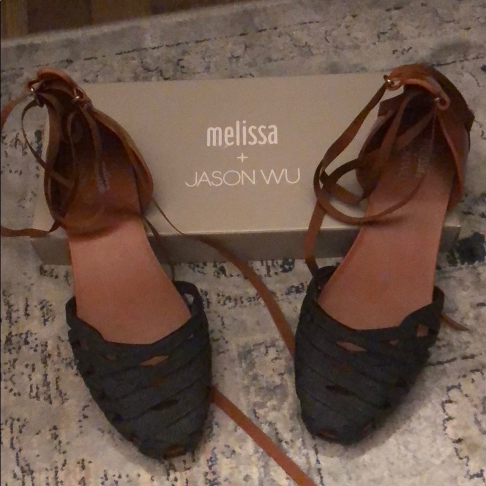 Melissa & Jason Wu flat strappy sandal